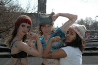 three women posing for a picture